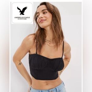 American Eagle Black Corset Top